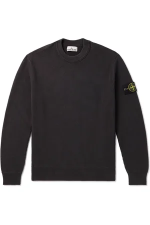 Stone Island Logo-Appliqu??d Ribbed-Knit Cotton Sweater - Men - - M