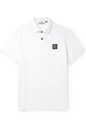 Stone Island Logo-Appliqu??d Cotton-Blend Piqu?? Polo Shirt - Men - - M