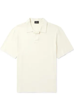 BRIONI Linen, Cotton and Silk-Blend Polo Shirt - Men - - XL