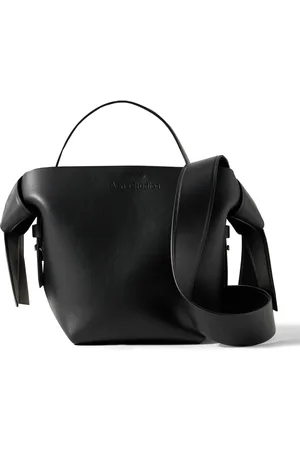 Acne Studios Musubi Mini Knotted Logo-Debossed Leather Messenger Bag - Men