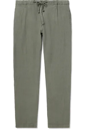 HARTFORD Tanker Tapered Linen Drawstring Trousers - Men - - IT 46