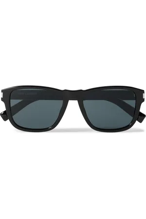 Saint Laurent Square-Frame Recycled-Acetate and Silve-Tone Sunglasses - Men