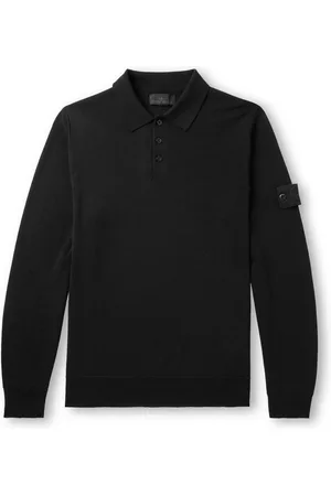 Stone Island Ghost Logo-Appliqu??d Wool Polo Shirt - Men - - XL