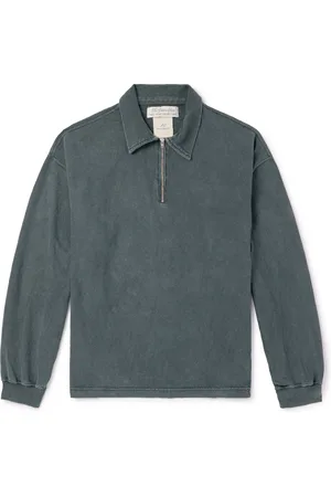 REMI RELIEF Washed Cotton-Jersey Polo Shirt - Men - - S