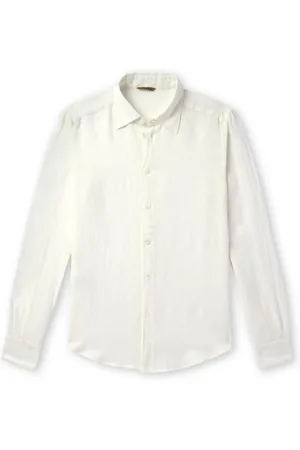 BARENA Cotton and Linen-Blend Gauze Shirt - Men - - IT 46