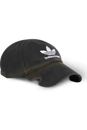 Balenciaga Adidas Distressed Logo-Embroidered Cotton-Twill Baseball Cap - Men - - S