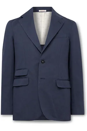 MASSIMO ALBA Catch2 Cotton and Linen-Blend Twill Suit Jacket - Men - - IT 46