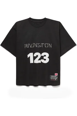 RRR-123 Logo-Print Embroidered Cotton-Jersey T-Shirt - Men - - S