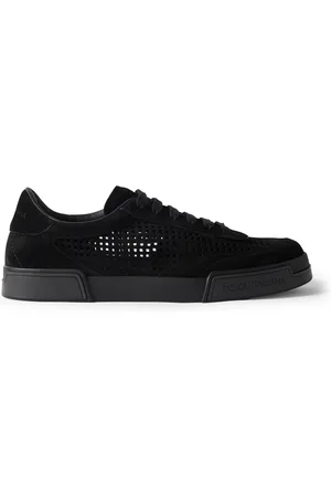 Dolce & Gabbana Portofino Yacht Perforated Distressed Suede Sneakers - Men - - EU 40