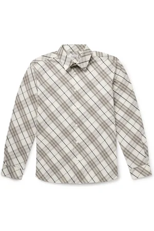 Burberry Checked Cotton-Poplin Shirt - Men - - S