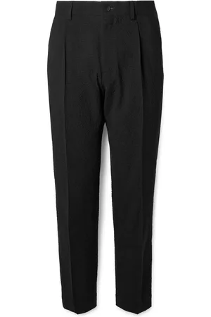 Mr P. Daniel Tapered Pleated Wool-Blend Seersucker Suit Trousers - Men - - 30