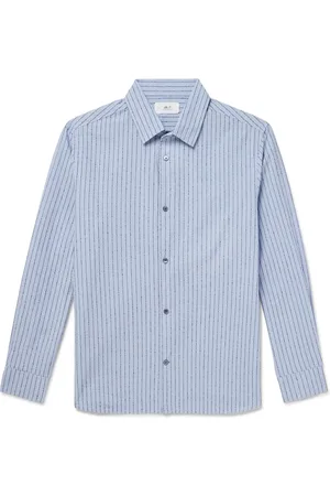 Mr P. Striped Cotton-Blend Shirt - Men - - XXL