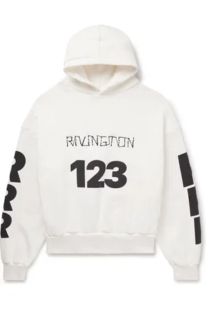 RRR-123 USO-123 Logo-Print Embroidered Cotton-Jersey Hoodie - Men - - S