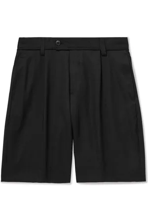 mfpen Classic Straight-Leg Pleated Striped Wool Shorts - Men - - XL