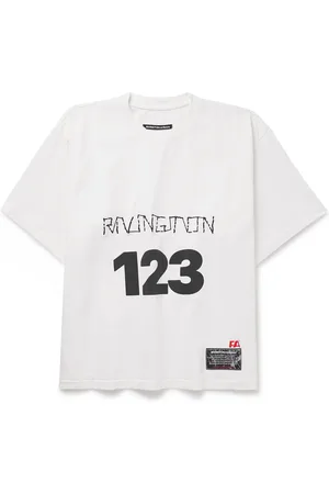 RRR-123 Logo-Print Embroidered Cotton-Jersey T-Shirt - Men - - XXL
