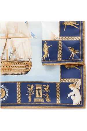 Rubinacci Victory Printed Silk-Twill Pocket Square - Men
