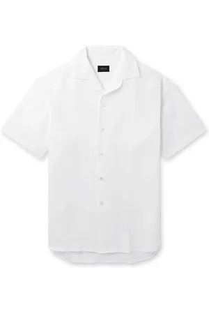 BRIONI Capri Camp-Collar Linen Shirt - Men - - XL