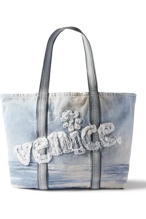 ERL Venice Logo-Appliqu??d Denim Tote Bag - Men