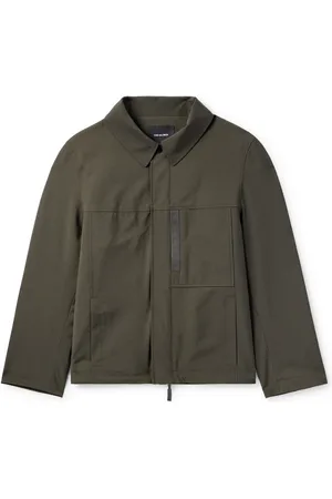 YVES SALOMON Leather-Trimmed Woven Jacket - Men - - IT 46