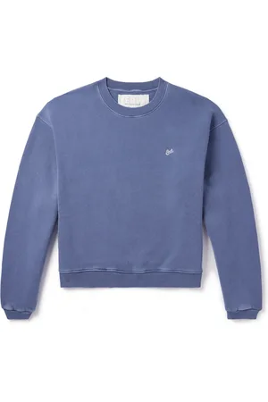 ERL Cropped Logo-Embroidered Cotton-Jersey Sweatshirt - Men - - XL