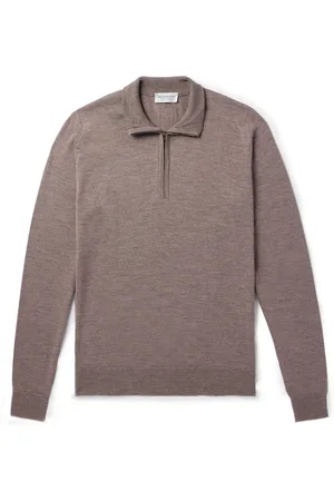 JOHN SMEDLEY Tapton Slim-Fit Merino Wool Half-Zip Sweater - Men - - M
