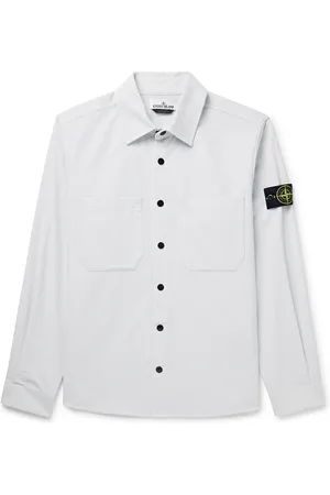 Stone Island Logo-Appliqu??d Cotton Micro Corduroy Shirt - Men - - S