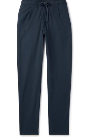 HARTFORD Tanker Straight-Leg Pleated Stretch-Cotton Drawstring Trousers - Men - - IT 56