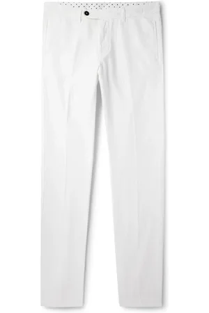 MASSIMO ALBA Winch2 Slim-Fit Straight-Leg Cotton and Linen-Blend Trousers - Men - - IT 50
