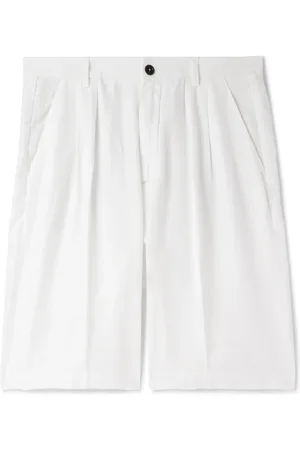 MASSIMO ALBA Cliff Straight-Leg Pleated Linen Bermuda Shorts - Men - - IT 48