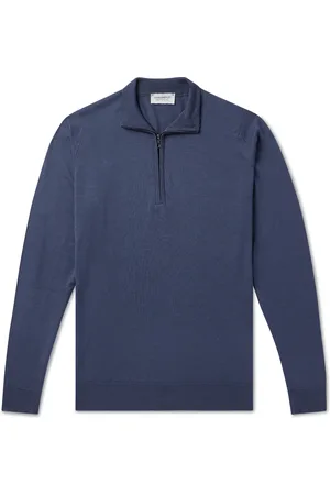 JOHN SMEDLEY Barrow Slim-Fit Merino Wool Half-Zip Sweater - Men - - XXL