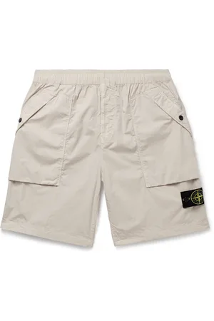 Stone Island Straight-Leg Garment-Dyed Stretch-Cotton Tela Cargo Shorts - Men - - UK/US 38