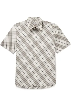 Burberry Checked Cotton-Poplin Shirt - Men - - S