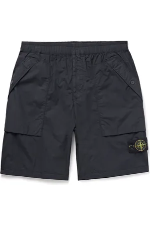 Stone Island Straight-Leg Garment-Dyed Stretch-Cotton Tela Cargo Shorts - Men - - UK/US 34