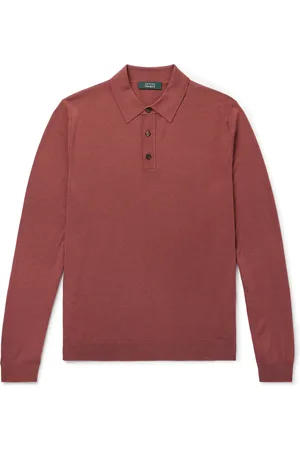 Incotex Zanone Wool-Blend Polo Shirt - Men - - IT 54