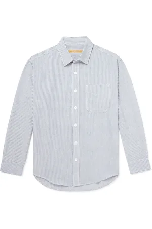 FrizmWORKS OG Oversized Striped Cotton-Blend Seersucker Shirt - Men - - S