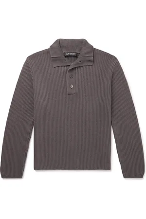 OUR LEGACY Navigator Ribbed Cotton Half-Placket Sweater - Men - - IT 50