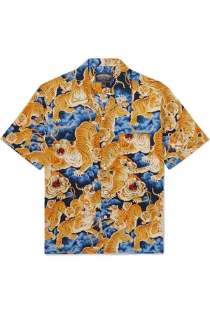 FrizmWORKS Camp-Collar Printed Cotton Shirt - Men - - M