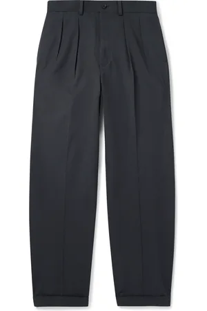 Kaptain Sunshine Straight-Leg Pleated Cotton-Gabardine Trousers - Men - - UK/US 36