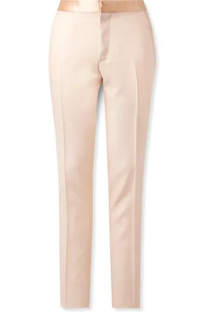 Tom Ford Tapered Satin-Trimmed Wool and Silk-Blend Twill Tuxedo Trousers - Men - - IT 56