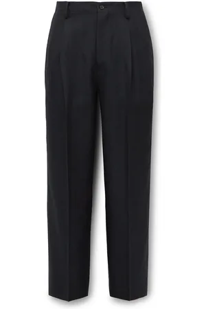 Kaptain Sunshine Shoecut Straight-Leg Pleated Pinstriped Wool and Silk-Blend Twill Trousers - Men - - UK/US 34