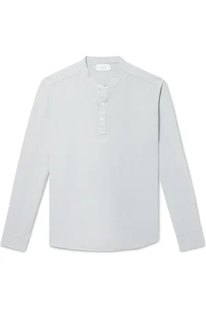 Mr P. Grandad-Collar Linen Shirt - Men - - XS