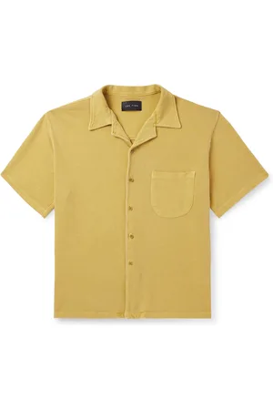 Les Tien Camp-Collar Cotton-Piqu?? Shirt - Men - - L