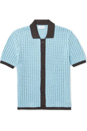 Mr P. Crocheted Organic Cotton Shirt - Men - - XS