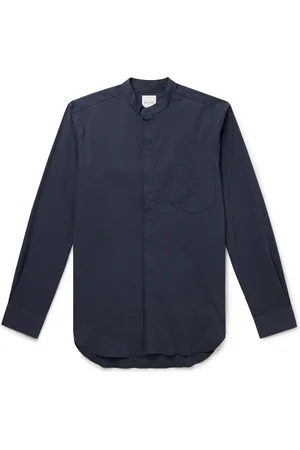 Paul Smith Slim-Fit Grandad-Collar Cotton-Seersucker Shirt - Men - - S