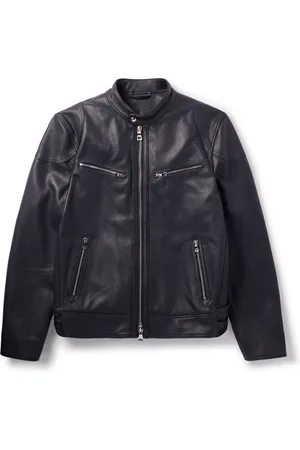 Mr P. Slim-Fit Full-Grain Leather Jacket - Men - - XS