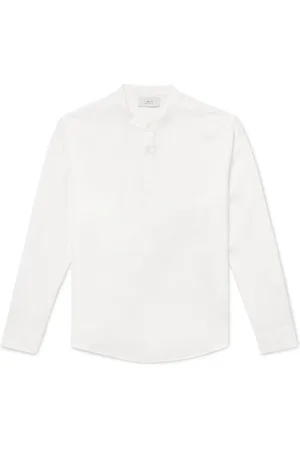 Mr P. Grandad-Collar Linen Shirt - Men - - XS