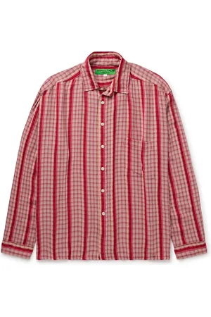 Small Talk Striped Checked Voile Shirt - Men - - XL