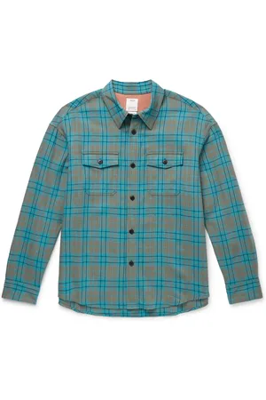 VISVIM Checked Wool and Linen-Blend Shirt - Men - - 1