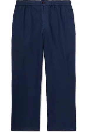 Mr P. Arthur Wide-Leg Linen Drawstring Trousers - Men - - 28