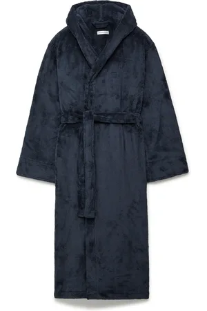 SOHO Logo-Embroidered Fleece Hooded Robe - Men